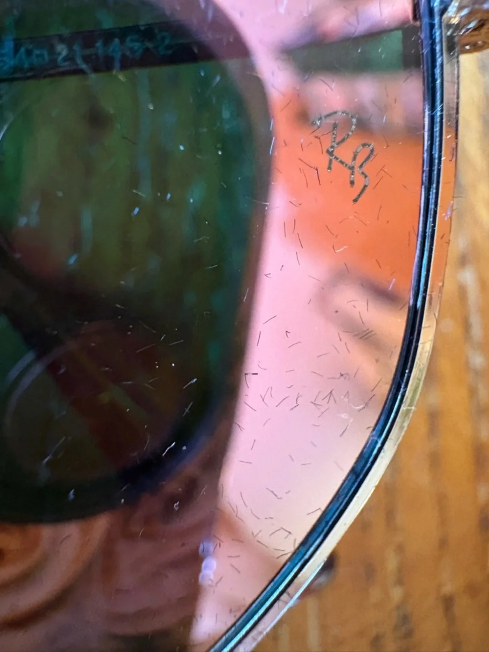 Ray-Ban RB3548N Sunglasses Pink Gradient Gold Frame Hexagonal Italy w/ Case - Picture 5 of 8